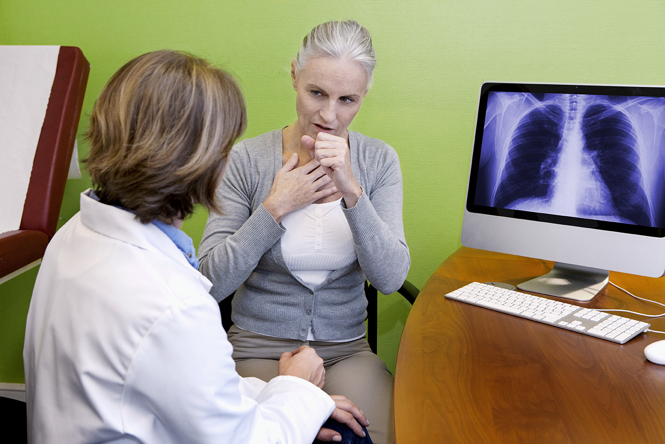 woman at doctors office