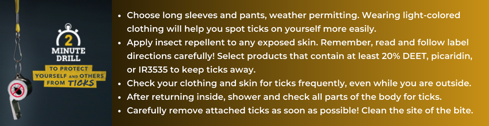 2 minute drill to protect yourself and others from ticks