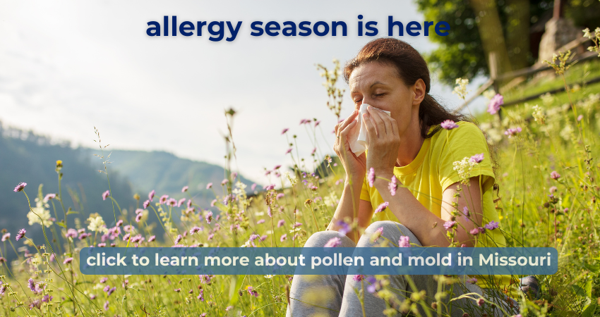 Allergy season is here. Click to learn more about pollen and mold in missouri