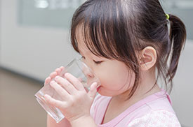 girl drinking water